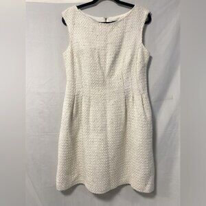 Vince Camuto Cream Gold Tweed Dress  12
